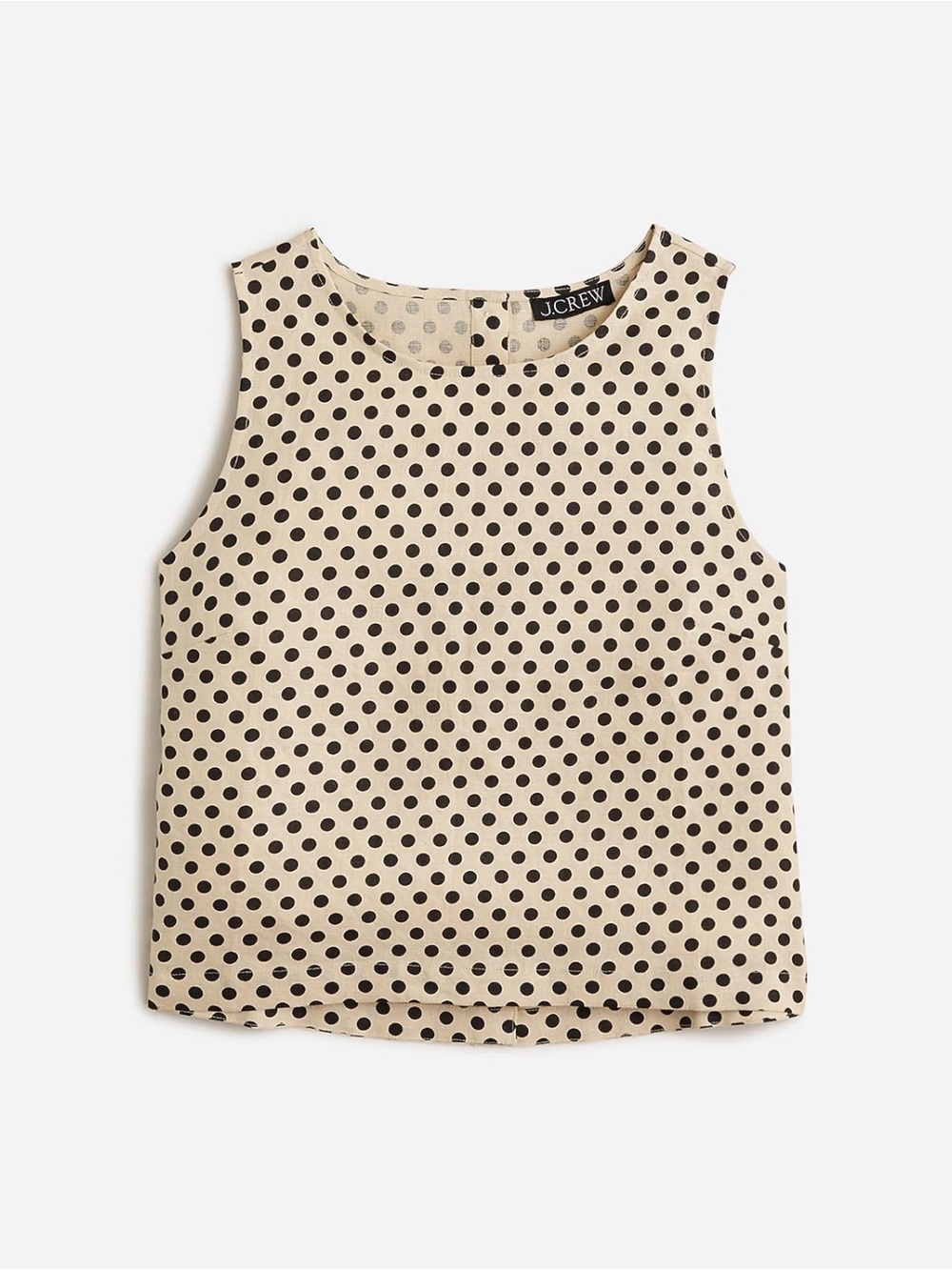 J. Crew Maxine button-back top in dot linen Womens - missing label